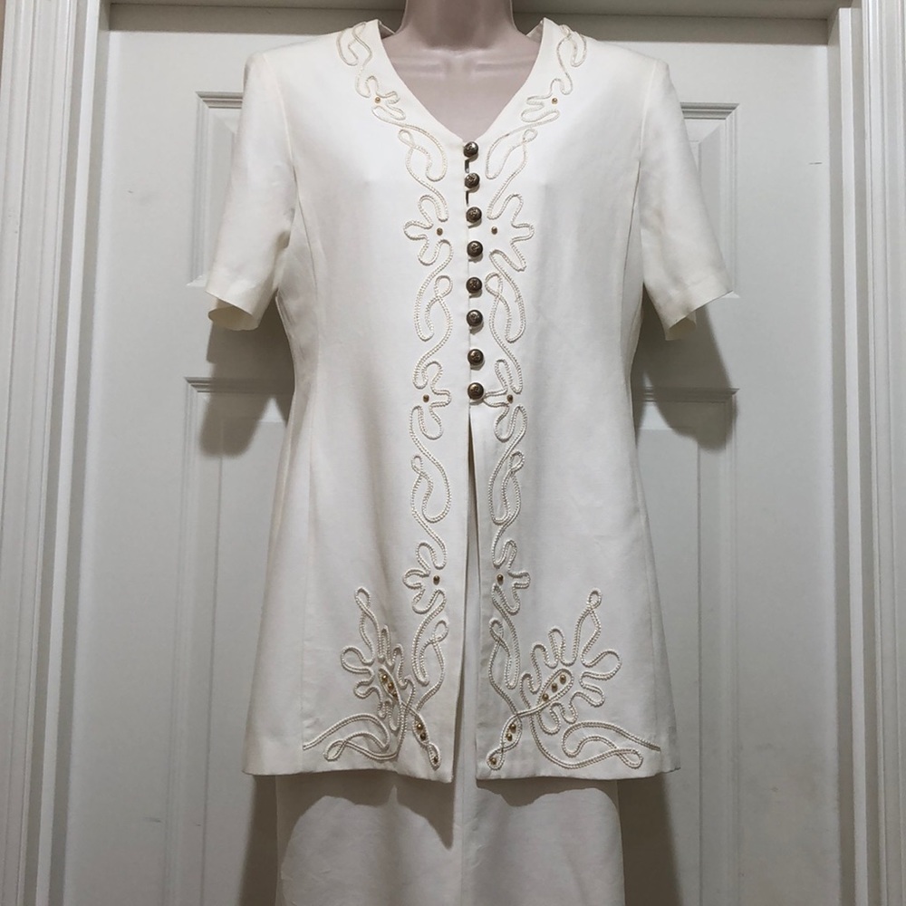 Vintage EUC R&M Richards Off White  Dress Size10